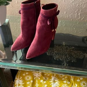 Ted Baker plum suede ankle boots size 8